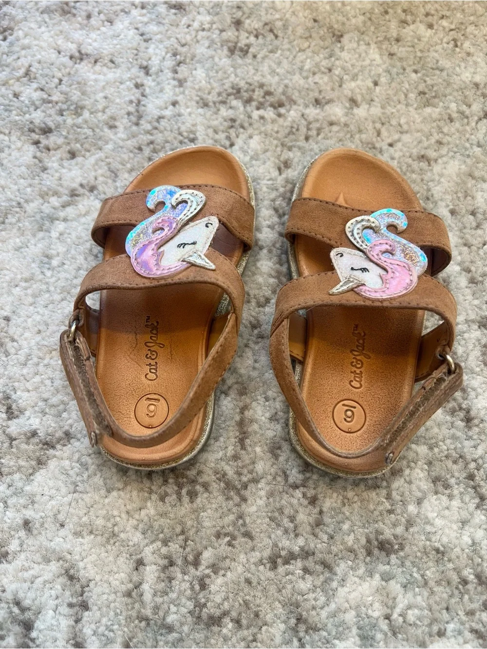 Cat & Jack Girls Sneaker and Sandals Shoe Bundle for Kids | Size 5/6 & 6